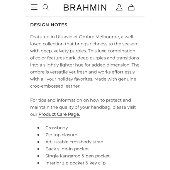 NWT! Small Georgina - Ultraviolet Ombre Melbourne Crossbody - Picture 15 of 16